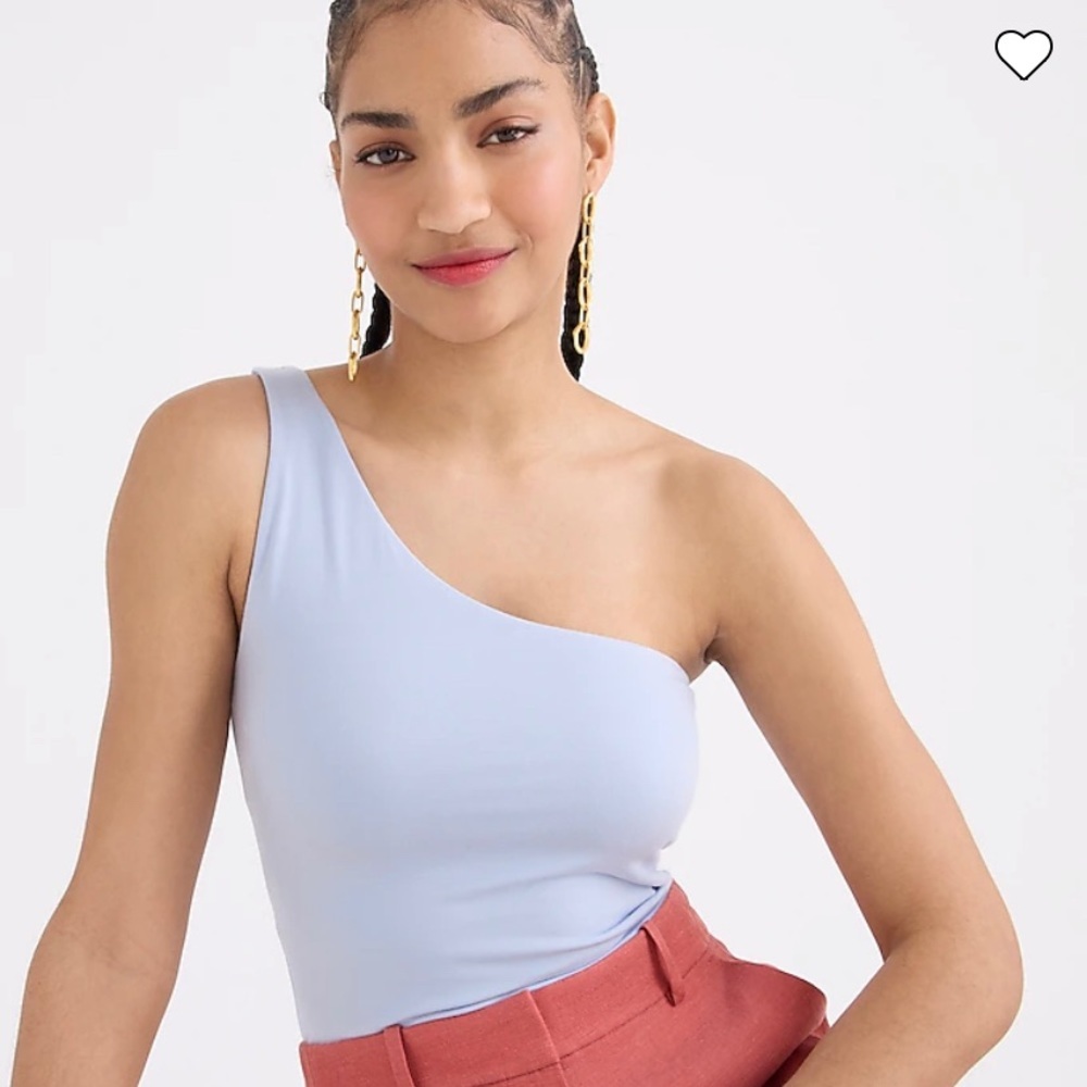 J. Crew women’s one shoulder tank top blouse summer coastal soft girl vacay boho